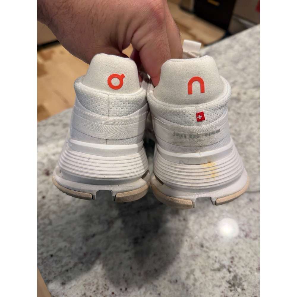 On Cloudnova Womens White Orange Running Shoes Sneakers US 8.5 EU 40 Low Top - Picture 4 of 6